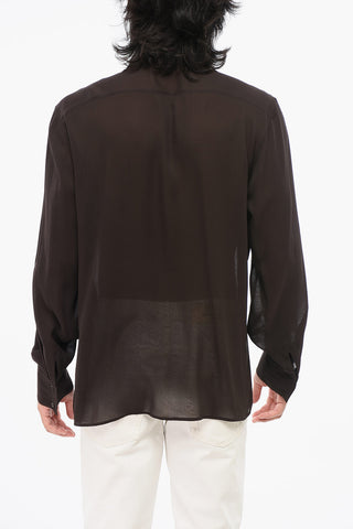 Solid Color Silk Shirt