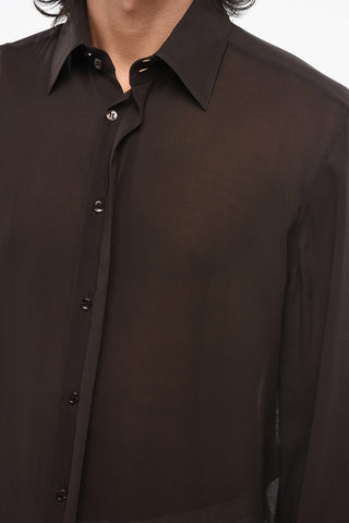 Solid Color Silk Shirt