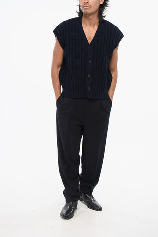 MM0 Cardigan in Lana a Maniche Corte