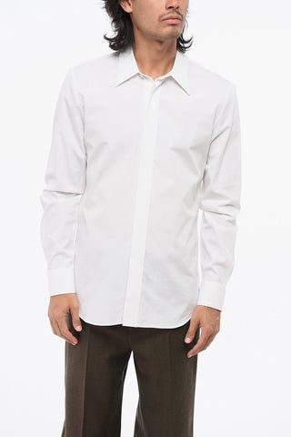 Spread Collar Poplin Cotton Shirt