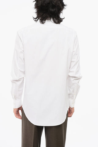 Spread Collar Poplin Cotton Shirt
