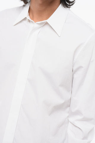 Spread Collar Poplin Cotton Shirt