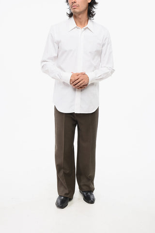 Spread Collar Poplin Cotton Shirt