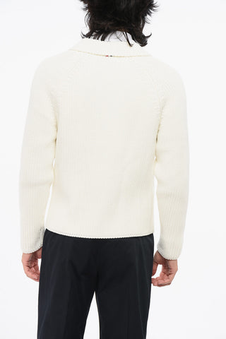 Baumwollcardigan mit Reißverschluss und Brusttasche