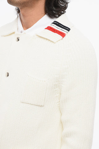 Baumwollcardigan mit Reißverschluss und Brusttasche