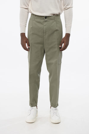 Pantaloni Cargo ad 1 Pince in Cotone
