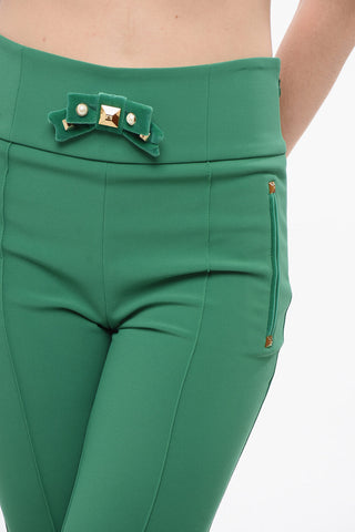 Bootcut-Hose mit Schleife aus Velolur