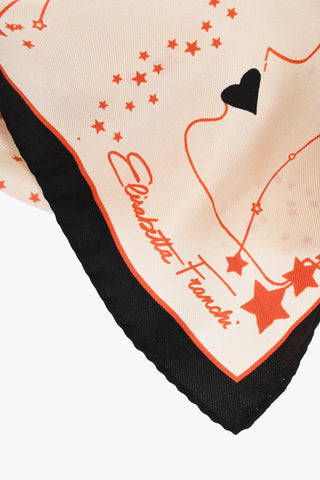 Silk Foulard with Star Print