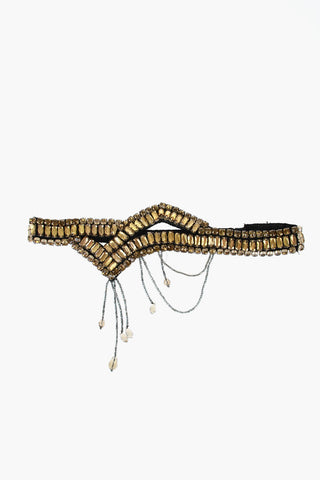 Silk Headband with Strass