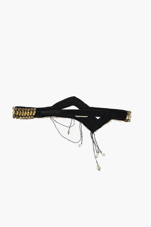 Silk Headband with Strass