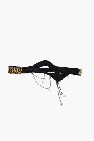 Silk Headband with Strass