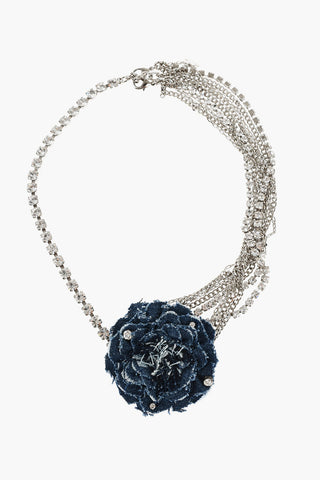 Tiara with Flower Denim