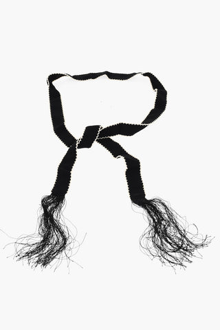 Bestickter Foulard mit Fransen