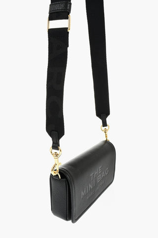 Borsa a Spalla In Pelle Martellata con Logo tono su Tono