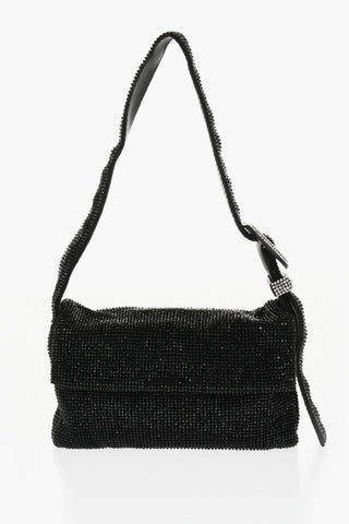 Schultertasche VITTY LA MIGNON JAMES BOND aus Satin mit Strass