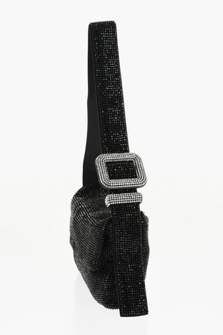 Schultertasche VITTY LA MIGNON JAMES BOND aus Satin mit Strass