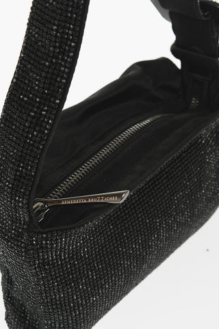 Schultertasche VITTY LA MIGNON JAMES BOND aus Satin mit Strass