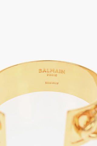 Gold-Tone Brass Bracelet with Overlapping Chain