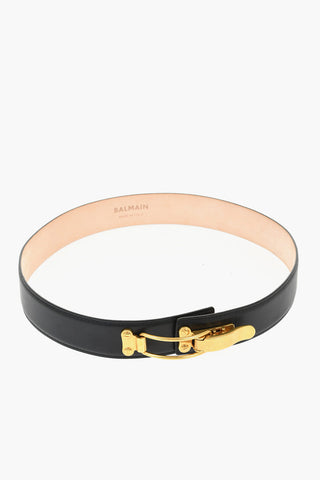 Leather VOLT Belt with Golden Metal Detail 35mm