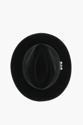 Cappello Fedora TRES VIVER in Feltro di Lana a Tinta Unita con Fibbia Impreziosita da Strass