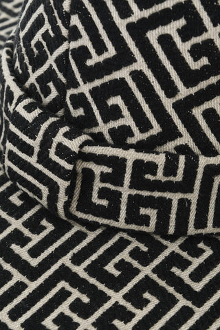 Two-Tone Floppy Hat with All-Over Monogram