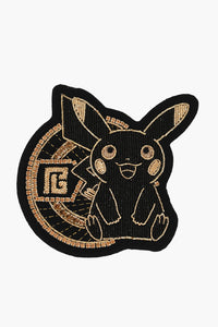 POKEMON Aufnäher PIKACHU Aus Wolle Mit Strass Verziert