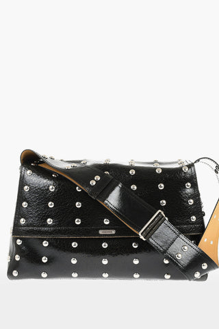 Studded Textured Leather Bag