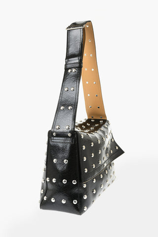 Studded Textured Leather Bag