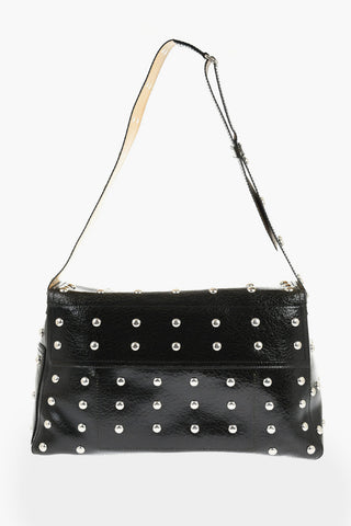 Studded Textured Leather Bag