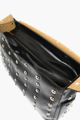 Studded Textured Leather Bag