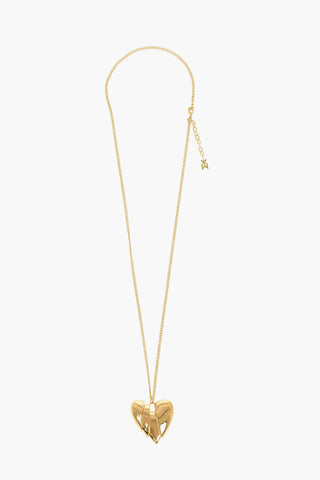 Collana Effetto Dorato con Pendente a Forma di Cuore