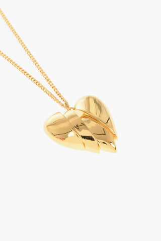 Collana Effetto Dorato con Pendente a Forma di Cuore