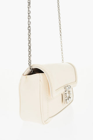 Leather Shoulder Bag JEU DE FILLE with Crystal-Embellished Detail