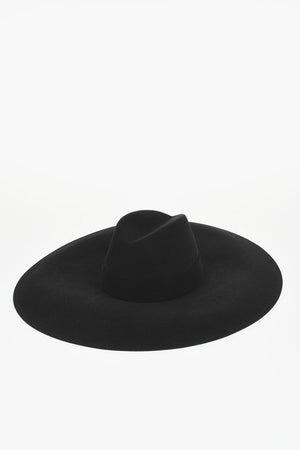Solid-Color Rabbit-Felt Floppy Hat