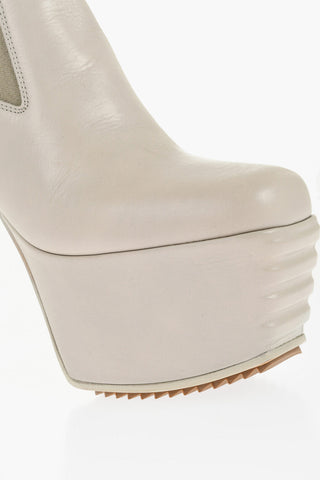 Leather Chelsea Platform Ankle Boots MINIMAL 13cm