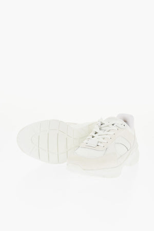 Suede and Fabric Lace-Up Sneakers RUNNER