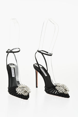 Pumps in Satin CRYSTAL MARGARITA con Dettaglio Gioiello 11cm