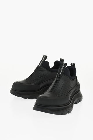 Sneakers Mid DESERT in Pelle con Zip Frontale