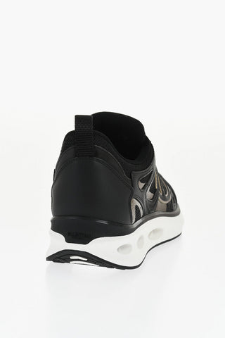 Leather Sneakers V-LOGO with Applied Logo