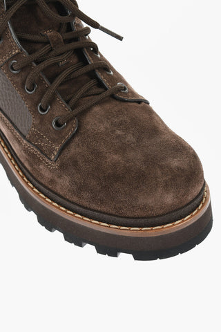 Suede PEKA CAMP Lace-up Booties with Vibram Sole