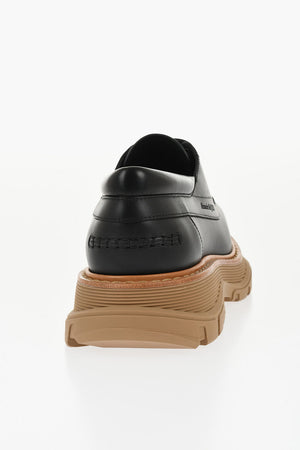 Leather Lace-Up Shoes With Chunky Sole