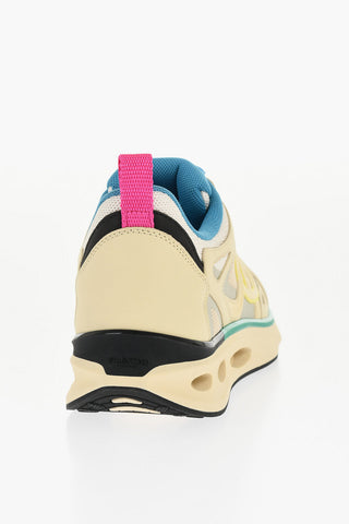 Leather V-LOGO Sneakers with Logo Patch