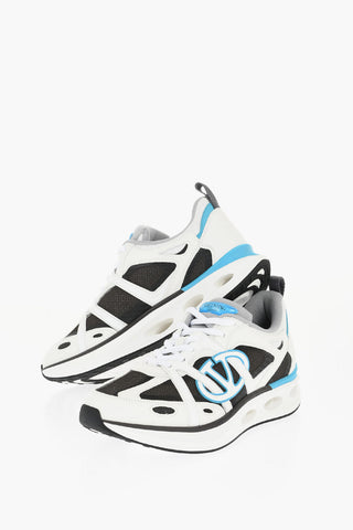 Niedrige Zweifarbige Leder-Sneaker V-LOGO