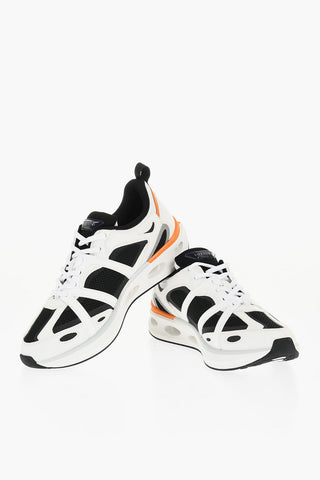 Low-Top Two-Tone Leather Sneakers V-LOGO
