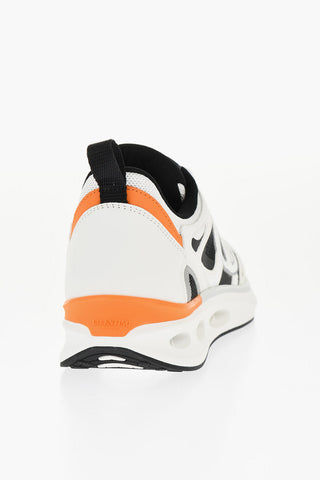 Low-Top Two-Tone Leather Sneakers V-LOGO