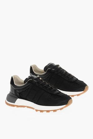 MM22 Leather and Fabric Low-Top Sneakers