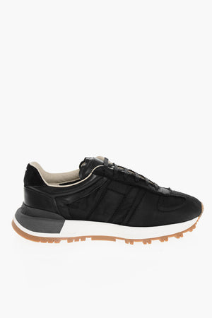 MM22 Leather and Fabric Low-Top Sneakers