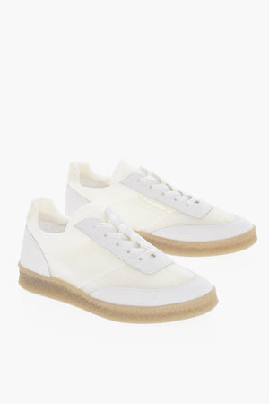 MM6 Low-top Suede Sneakers with PVC Inserts