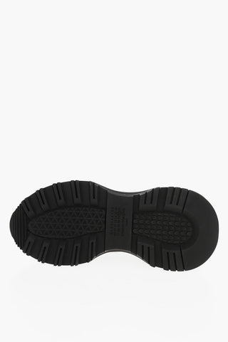 MM22 Solid Color Leather Low Top Sneakers