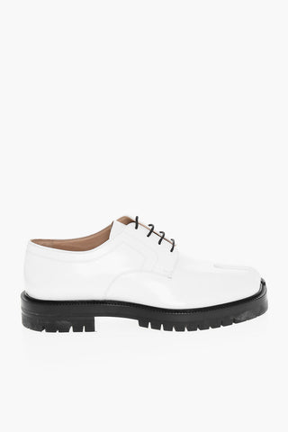 MM22 Scarpe Derby TABI in Pelle con Suola a Contrasto